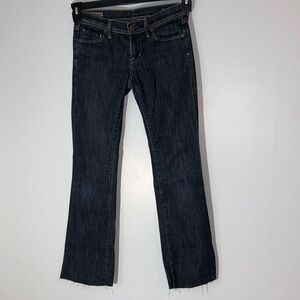 Citizens Of Humanity grommet stretch electric quitar boot cut  raw hem jeans‎ 26